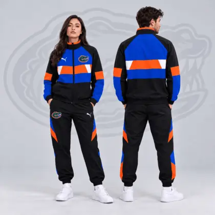 Florida Gators | Premium NCAA Colorblock Performance Tracksuit Jacket &amp; Jogger Set NDN
