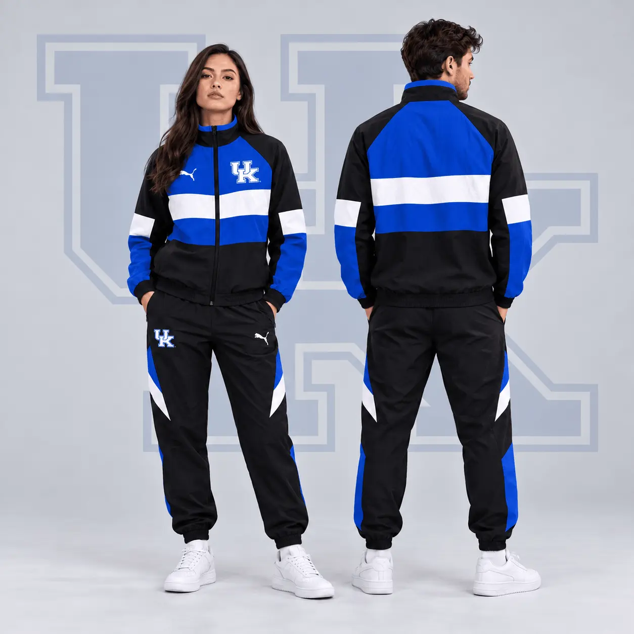 Kentucky Wildcats | Premium NCAA Colorblock Performance Tracksuit Jacket & Jogger Set NDN