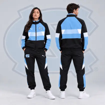 North Carolina Tar Heels | Premium NCAA Colorblock Performance Tracksuit Jacket & Jogger Set NDN