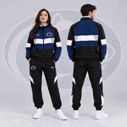 Penn State Nittany Lions | Premium NCAA Colorblock Performance Tracksuit Jacket &amp; Jogger Set NDN