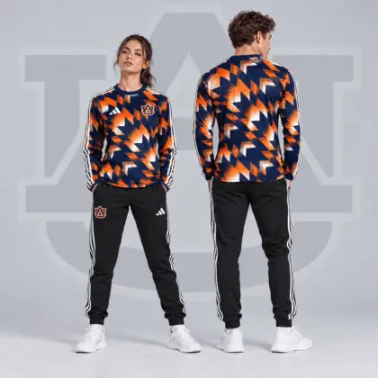 Auburn Tigers | Premium NCAA Dynamic Geometric Long Sleeve Shirt & Jogger Set NDN