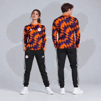 Clemson Tigers | Premium NCAA Dynamic Geometric Long Sleeve Shirt & Jogger Set NDN