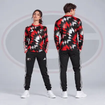 Georgia Bulldogs | Premium NCAA Dynamic Geometric Long Sleeve Shirt & Jogger Set NDN
