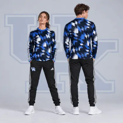 Kentucky Wildcats | Premium NCAA Dynamic Geometric Long Sleeve Shirt & Jogger Set NDN