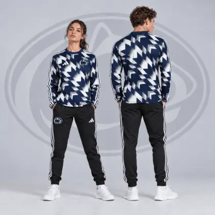 Penn State Nittany Lions | Premium NCAA Dynamic Geometric Long Sleeve Shirt &amp; Jogger Set NDN