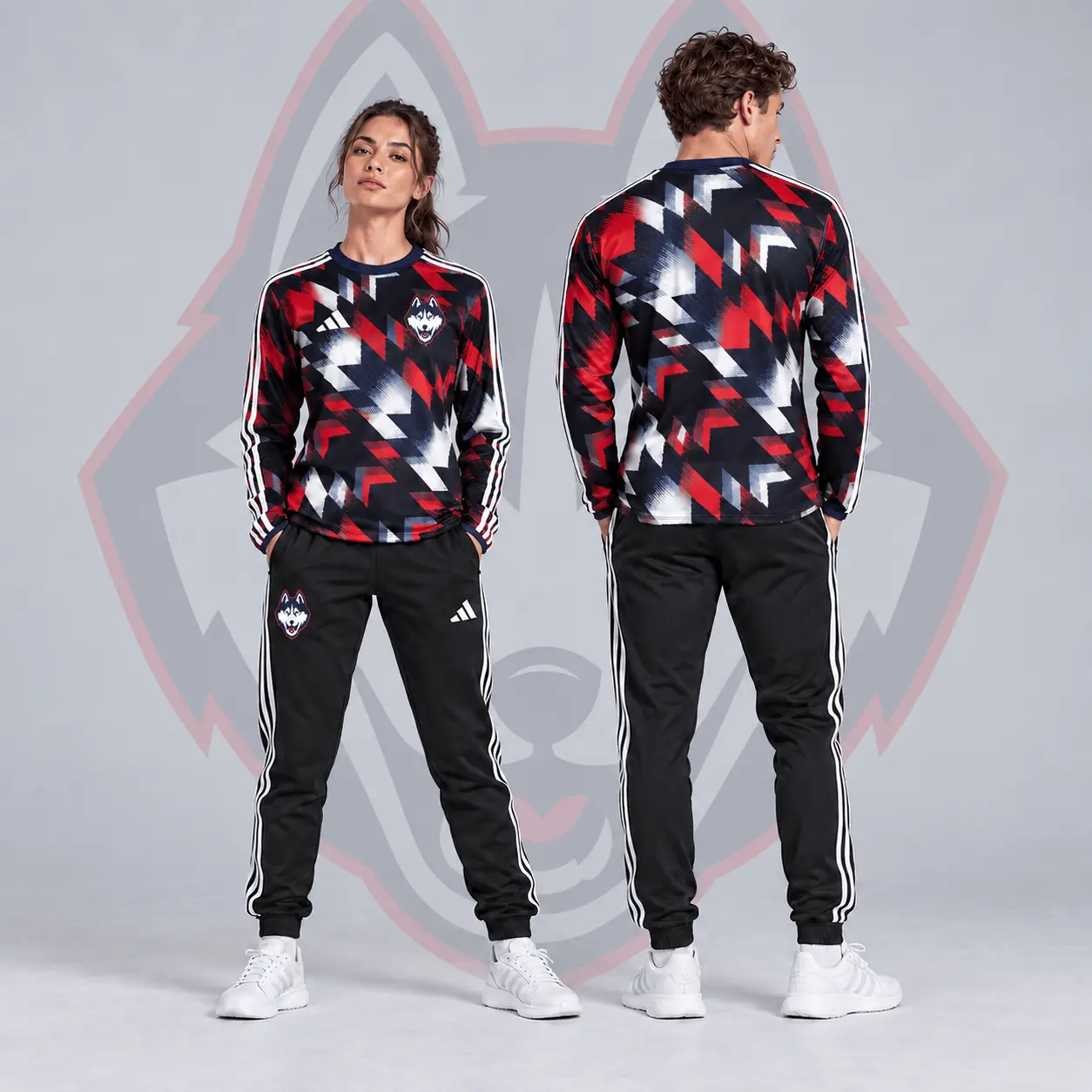 South Carolina Gamecocks | Premium NCAA Dynamic Geometric Long Sleeve Shirt & Jogger Set NDN