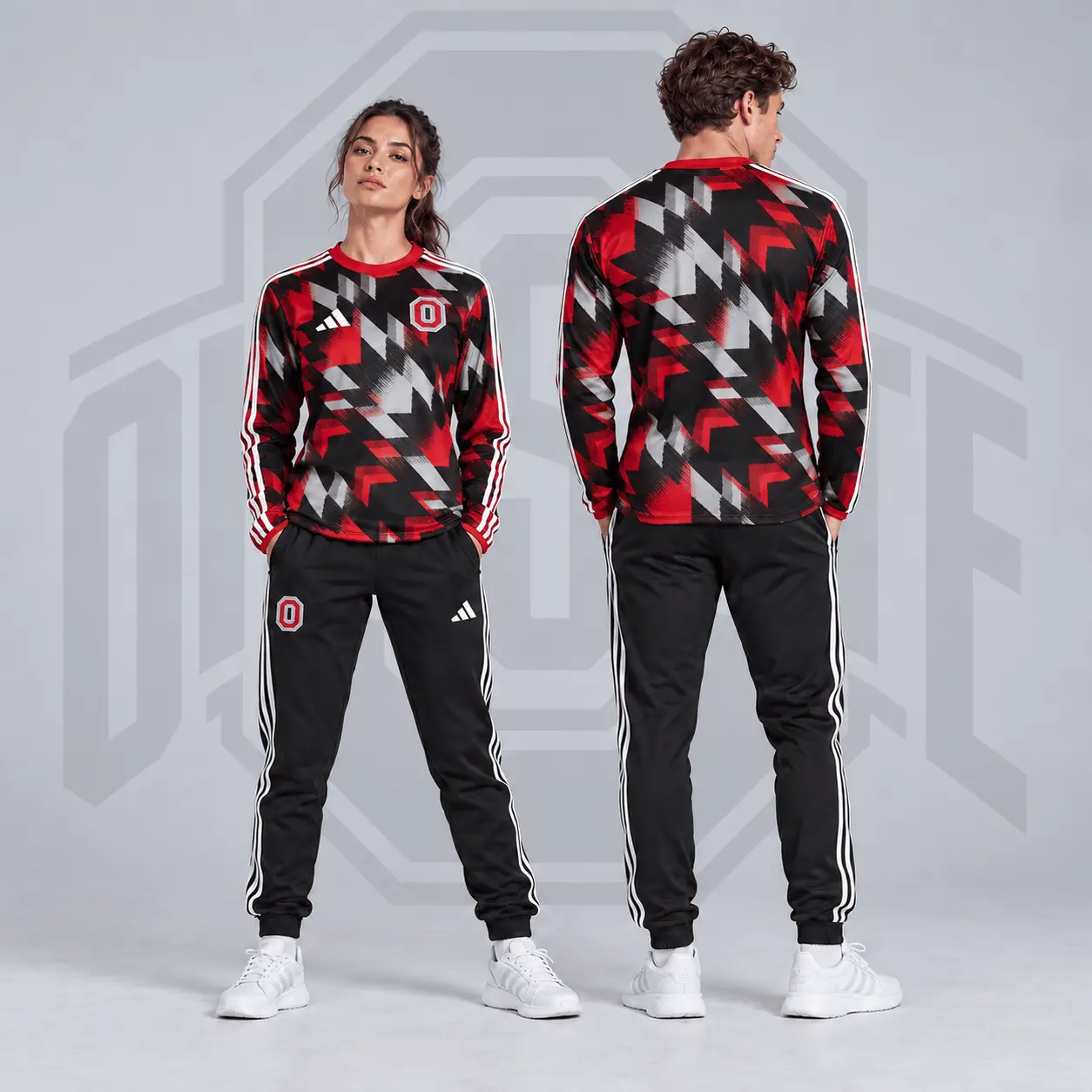 Stanford Cardinal | Premium NCAA Dynamic Geometric Long Sleeve Shirt & Jogger Set NDN