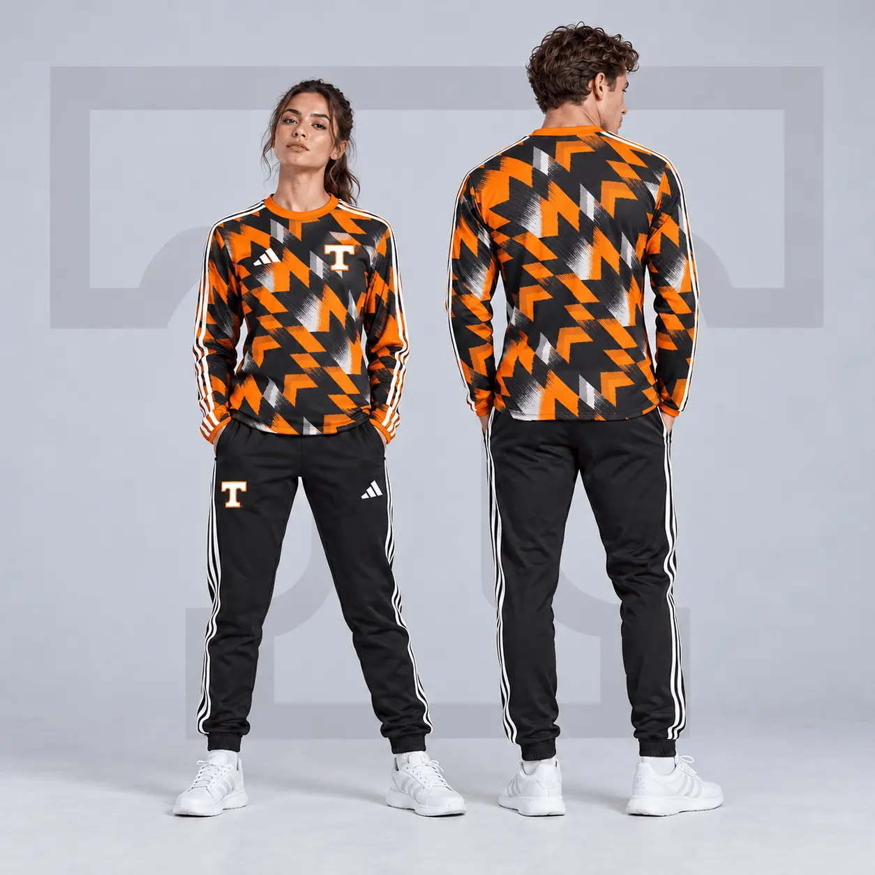 Tennessee Volunteers | Premium NCAA Dynamic Geometric Long Sleeve Shirt & Jogger Set NDN