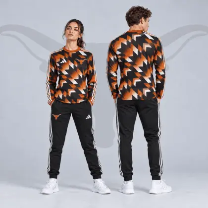 Texas Longhorns | Premium NCAA Dynamic Geometric Long Sleeve Shirt &amp; Jogger Set NDN