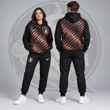Florida State Seminoles | Premium NCAA Velocity Streak Pullover Hoodie & Jogger Set NDN