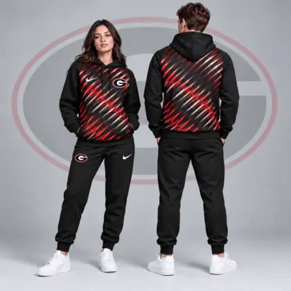 Georgia Bulldogs | Premium NCAA Velocity Streak Pullover Hoodie & Jogger Set NDN