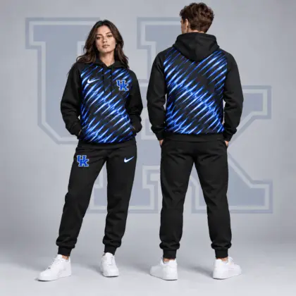 Kentucky Wildcats | Premium NCAA Velocity Streak Pullover Hoodie & Jogger Set NDN
