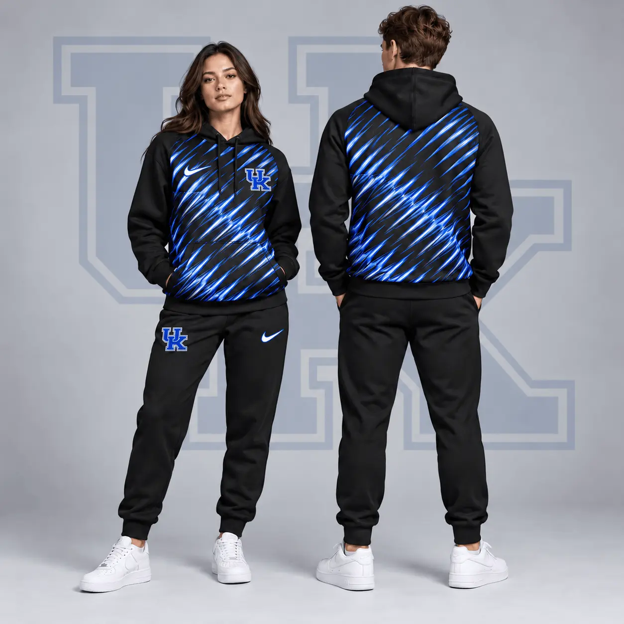 Kentucky Wildcats | Premium NCAA Velocity Streak Pullover Hoodie & Jogger Set NDN
