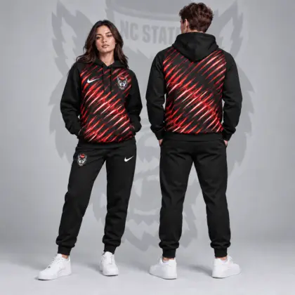 Nc State Wolfpack | Premium NCAA Velocity Streak Pullover Hoodie & Jogger Set NDN