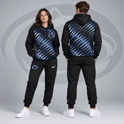 Penn State Nittany Lions | Premium NCAA Velocity Streak Pullover Hoodie & Jogger Set NDN
