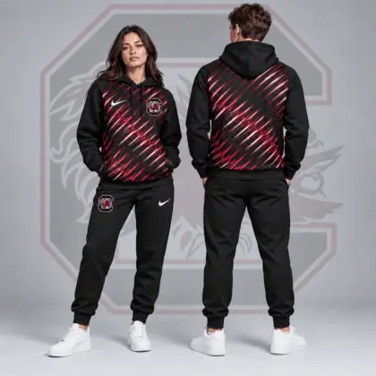 South Carolina Gamecocks | Premium NCAA Velocity Streak Pullover Hoodie & Jogger Set NDN