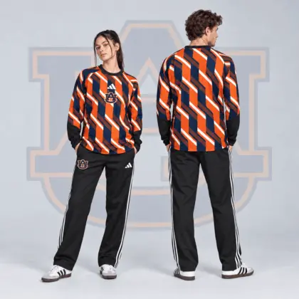Auburn Tigers | Premium NCAA Diagonal Stripe Long Sleeve Performance Top & Track Pants Set NDN