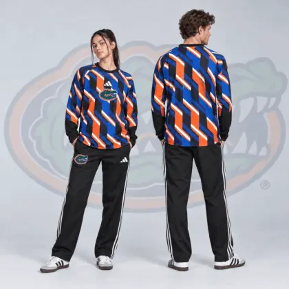 Florida Gators | Premium NCAA Diagonal Stripe Long Sleeve Performance Top & Track Pants Set NDN
