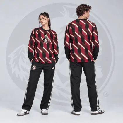 Florida State Seminoles | Premium NCAA Diagonal Stripe Long Sleeve Performance Top & Track Pants Set NDN