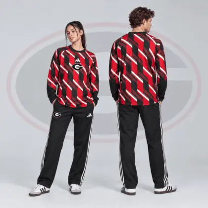 Georgia Bulldogs | Premium NCAA Diagonal Stripe Long Sleeve Performance Top & Track Pants Set NDN