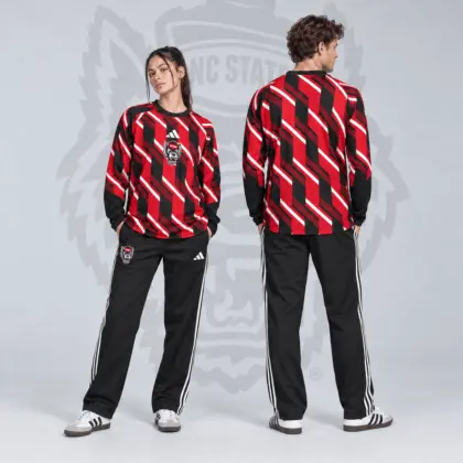 Nc State Wolfpack | Premium NCAA Diagonal Stripe Long Sleeve Performance Top & Track Pants Set NDN