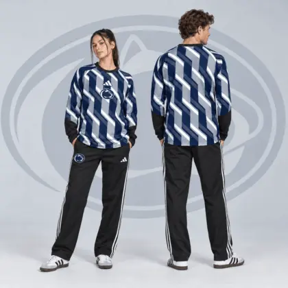 Penn State Nittany Lions | Premium NCAA Diagonal Stripe Long Sleeve Performance Top & Track Pants Set NDN