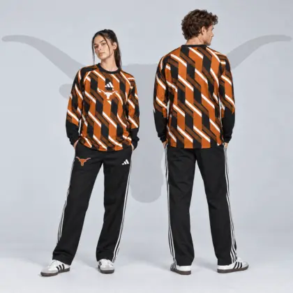 Texas Longhorns | Premium NCAA Diagonal Stripe Long Sleeve Performance Top &amp; Track Pants Set NDN