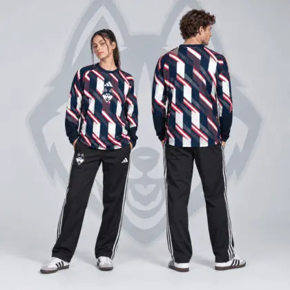 Uconn Huskies | Premium NCAA Diagonal Stripe Long Sleeve Performance Top & Track Pants Set NDN