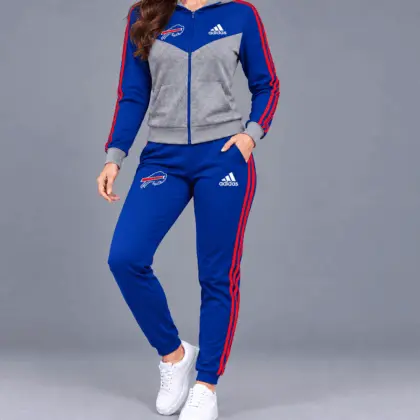 Buffalo Bills | Premium NFL Classic Heritage Zip Hoodie And Jogger Set TD