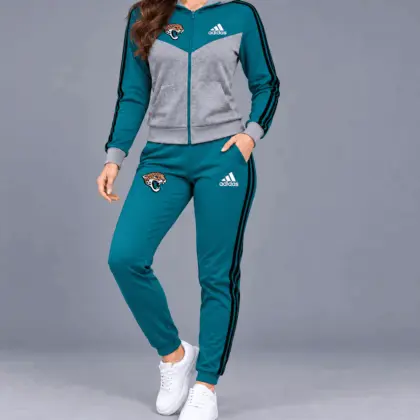 Jacksonville Jaguars | Premium NFL Classic Heritage Zip Hoodie And Jogger Set TD