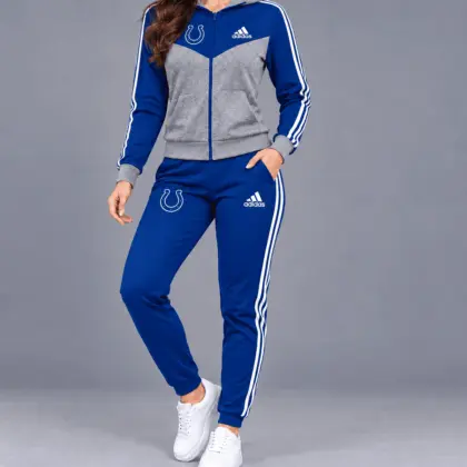 Indianapolis Colts | Premium NFL Classic Heritage Zip Hoodie And Jogger Set TD
