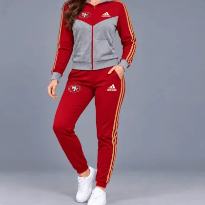 San Francisco 49ers | Premium NFL Classic Heritage Zip Hoodie And Jogger Set TD