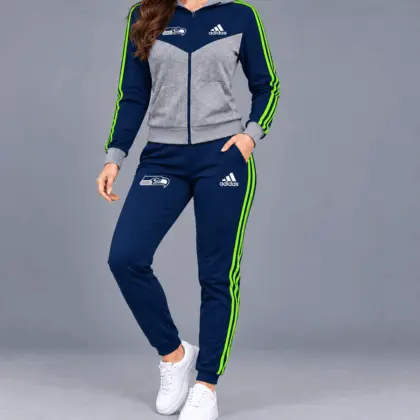 Seattle Seahawks | Premium NFL Classic Heritage Zip Hoodie And Jogger Set TD
