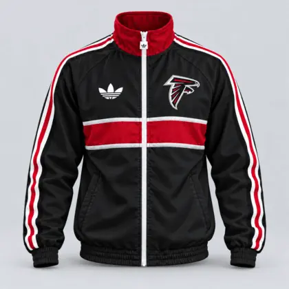 Atlanta Falcons | Premium NFL Vintage Heritage Triple Stripe Full-Zip Casual Jacket TD