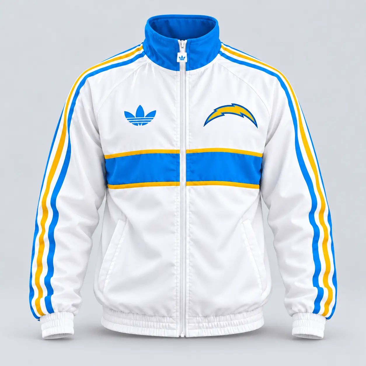 Los Angeles Chargers | Premium NFL Vintage Heritage Triple Stripe Full-Zip Casual Jacket TD