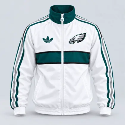 Philadelphia Eagles | Premium NFL Vintage Heritage Triple Stripe Full-Zip Casual Jacket TD