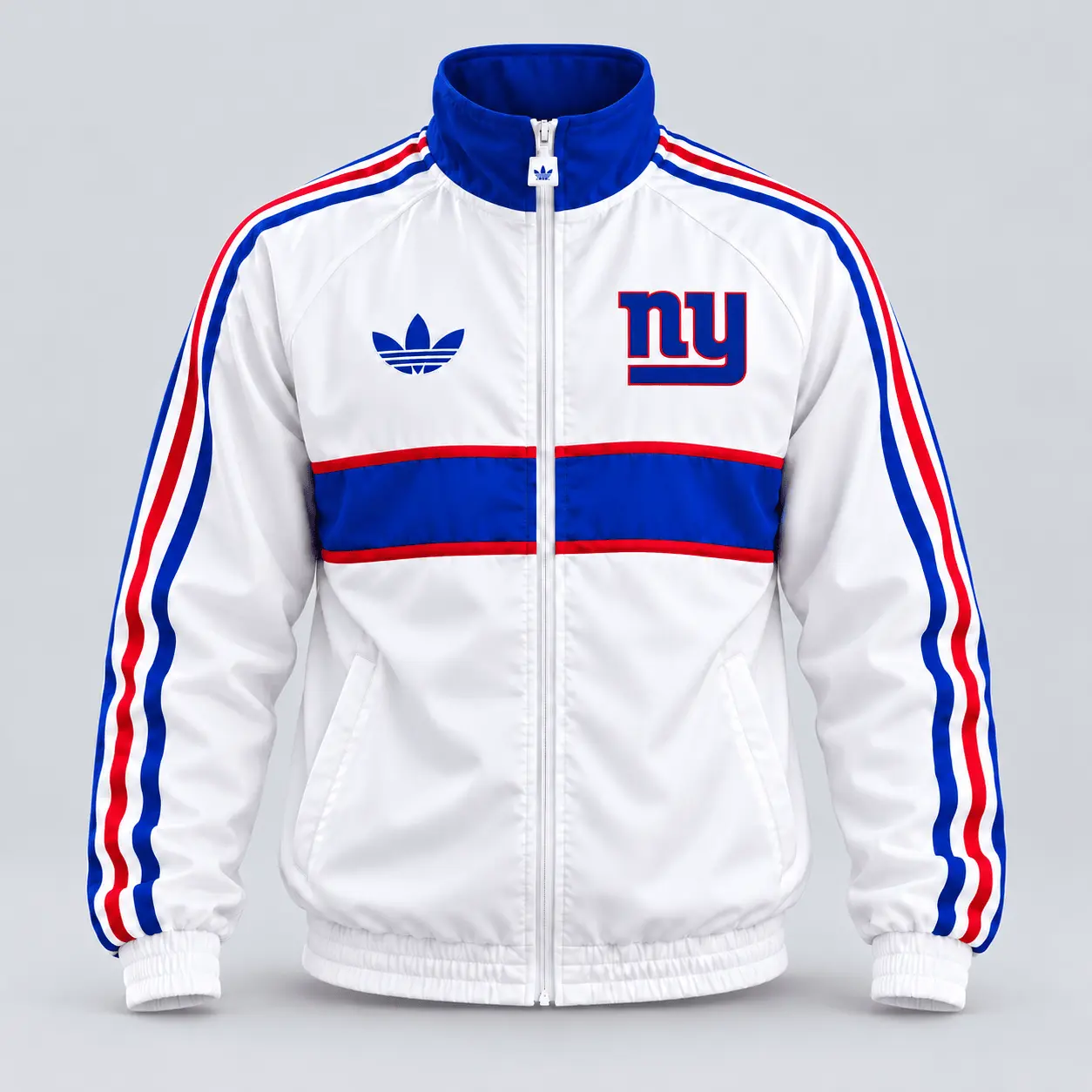 New York Giants | Premium NFL Vintage Heritage Triple Stripe Full-Zip Casual Jacket TD
