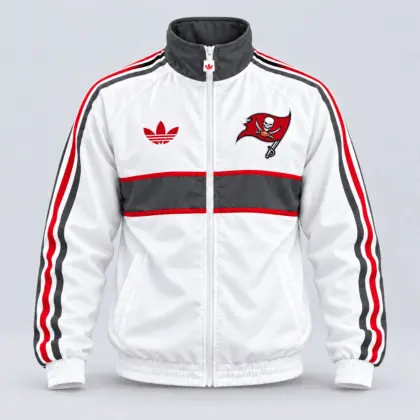 Tampa Bay Buccaneers | Premium NFL Vintage Heritage Triple Stripe Full-Zip Casual Jacket TD