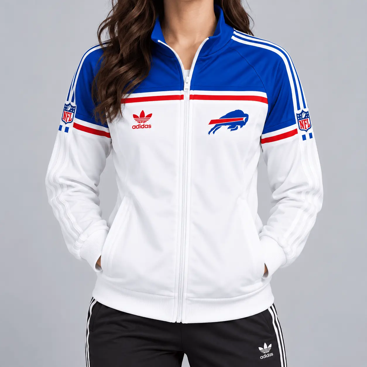 Buffalo Bills | Premium NFL Retro Heritage Full-Zip Casual Jacket TD