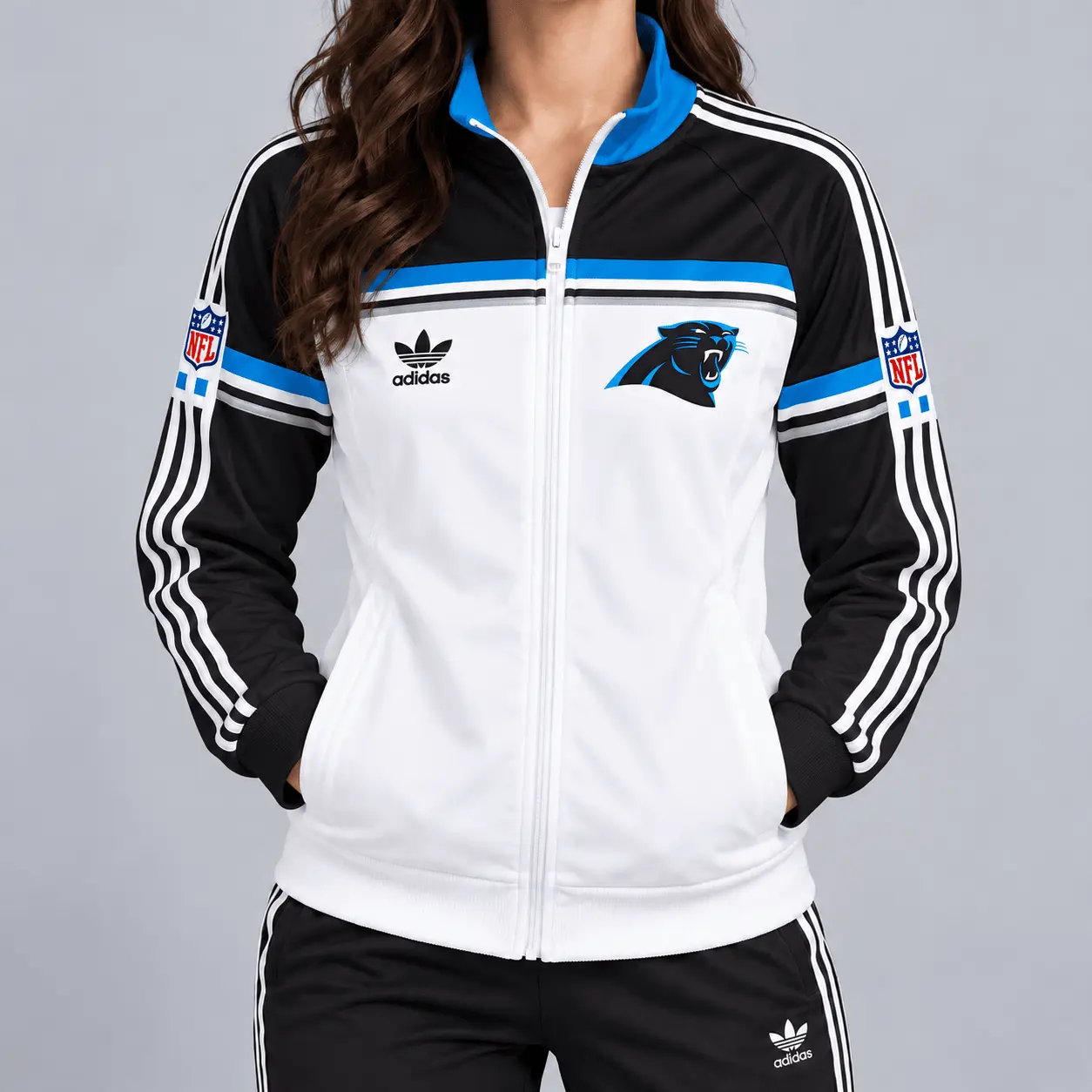 Carolina Panthers | Premium NFL Retro Heritage Full-Zip Casual Jacket TD