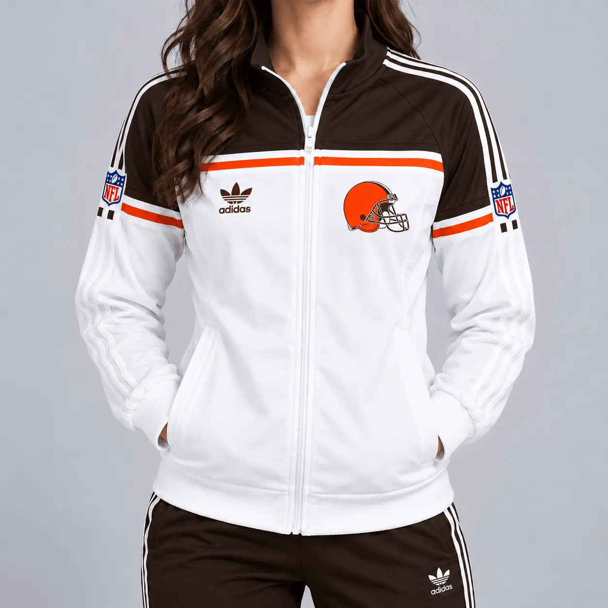 Cleveland Browns | Premium NFL Retro Heritage Full-Zip Casual Jacket TD