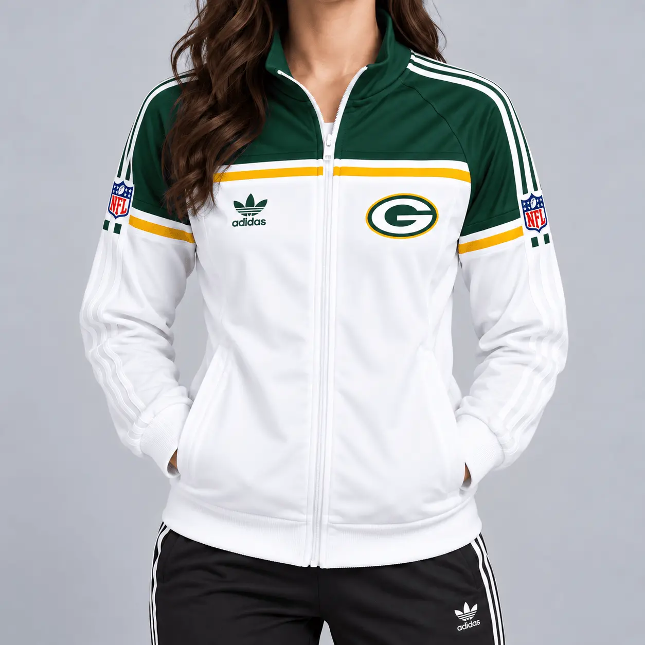 Green Bay Packers | Premium NFL Retro Heritage Full-Zip Casual Jacket TD