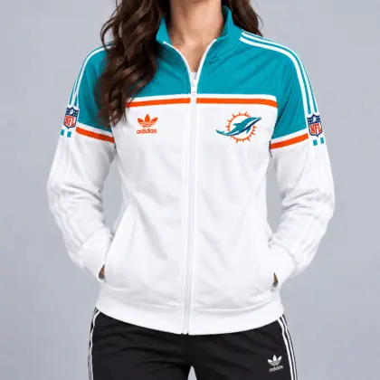 Miami Dolphins | Premium NFL Retro Heritage Full-Zip Casual Jacket TD
