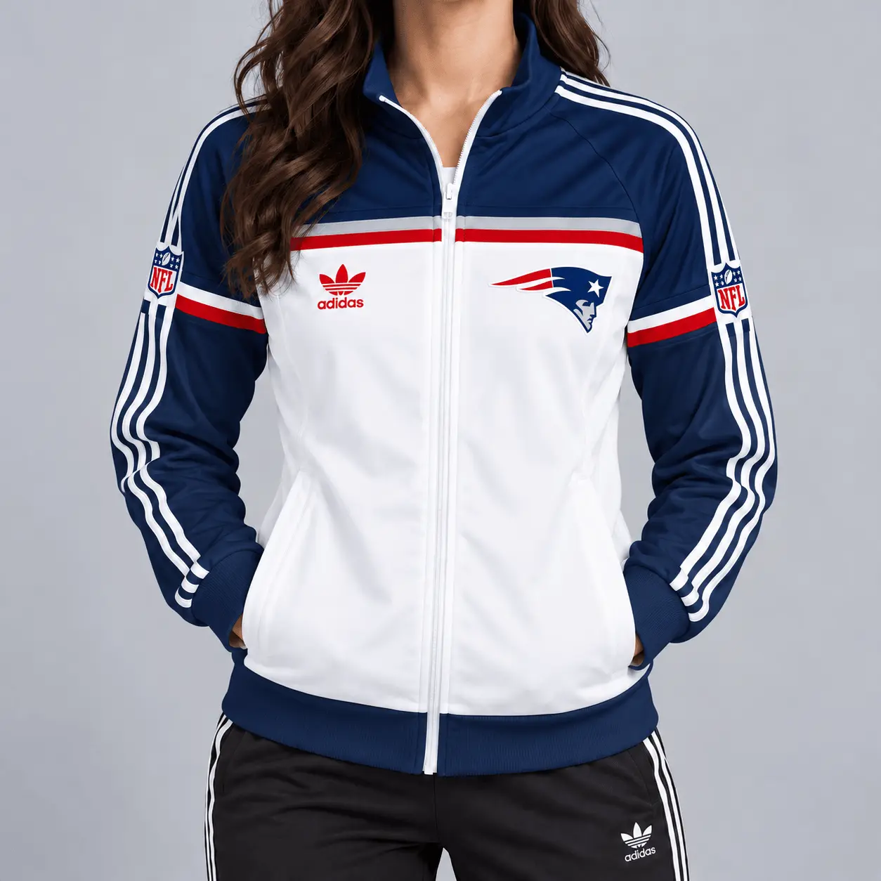 New England Patriots | Premium NFL Retro Heritage Full-Zip Casual Jacket TD