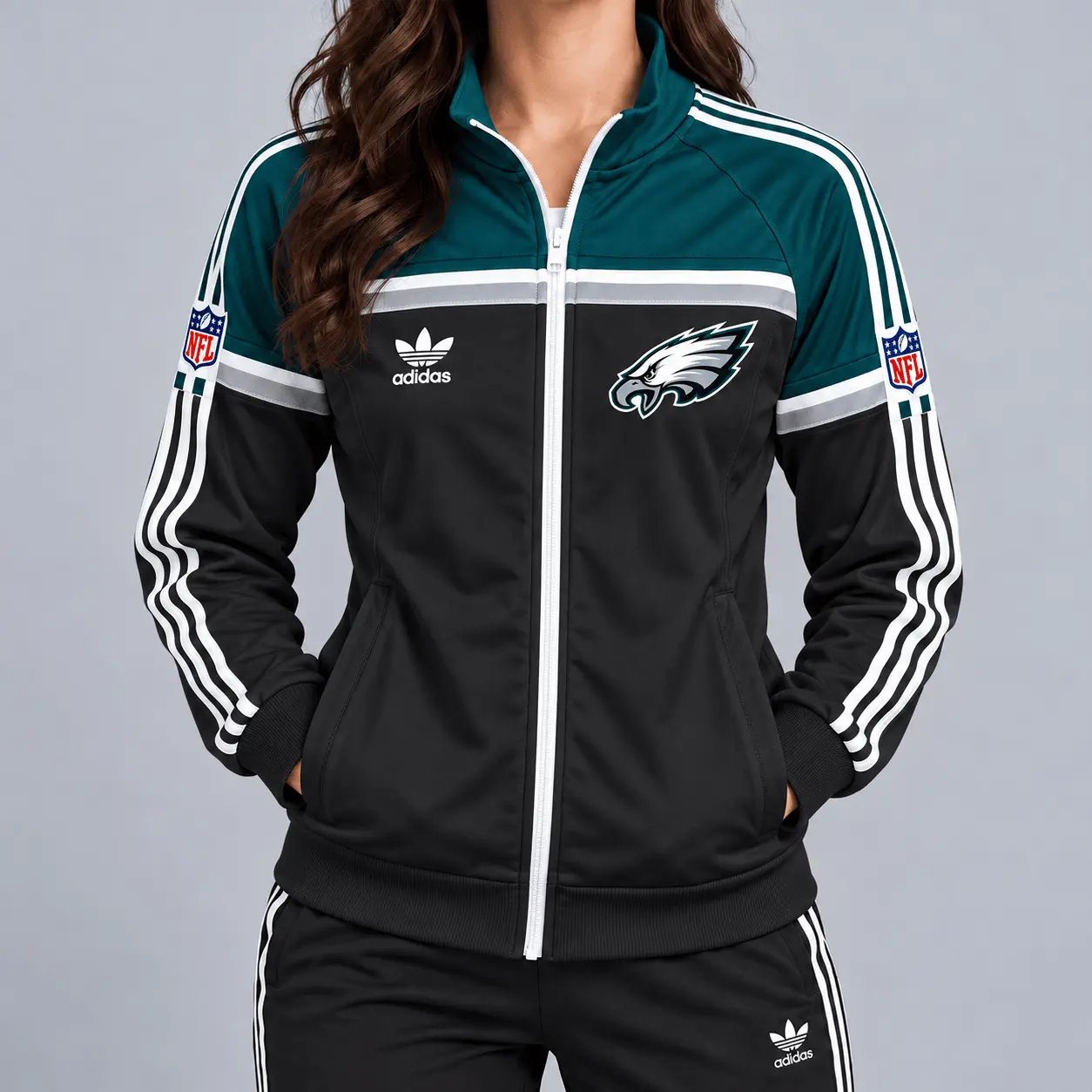 Philadelphia Eagles | Premium NFL Retro Heritage Full-Zip Casual Jacket TD