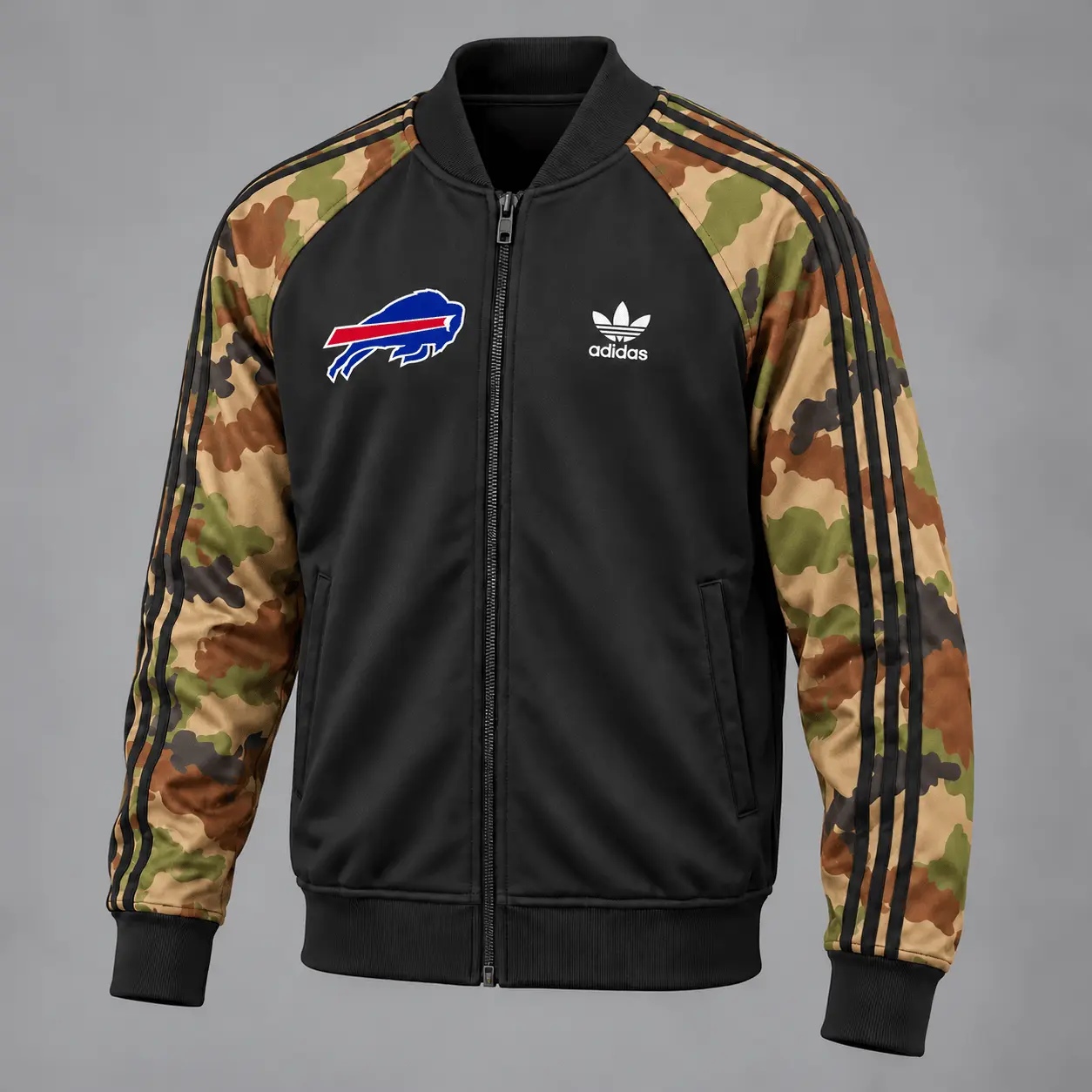 Buffalo Bills | Premium NFL Army Camo Baseball Jacket TD
