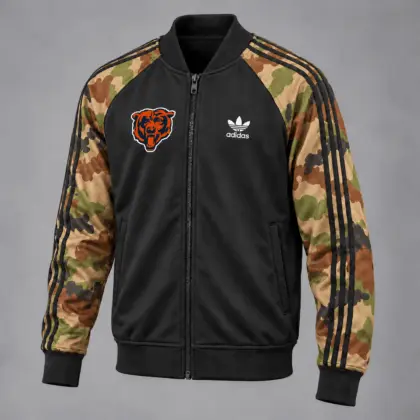 Chicago Bears | Premium NFL Army Camo Baseball Jacket TD