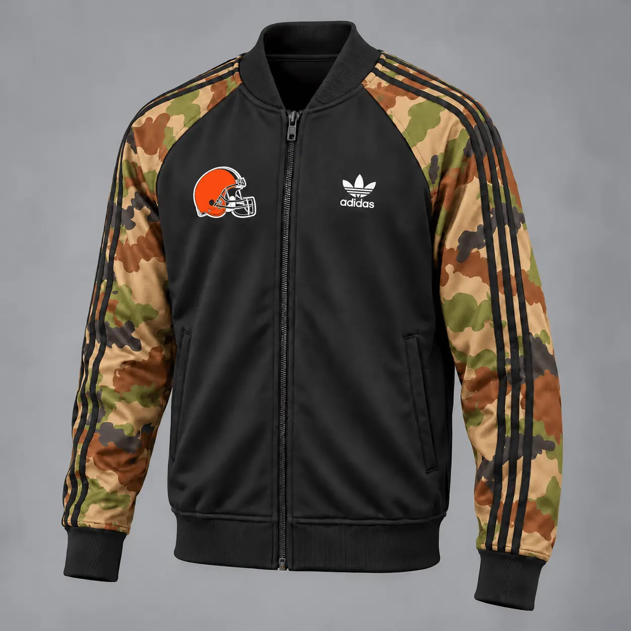 Cleveland Browns | Premium NFL Army Camo Baseball Jacket TD