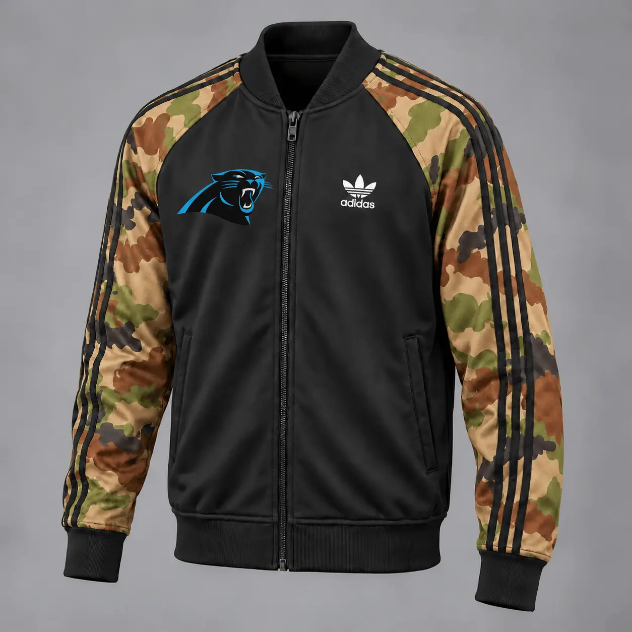 Carolina Panthers | Premium NFL Army Camo Baseball Jacket TD