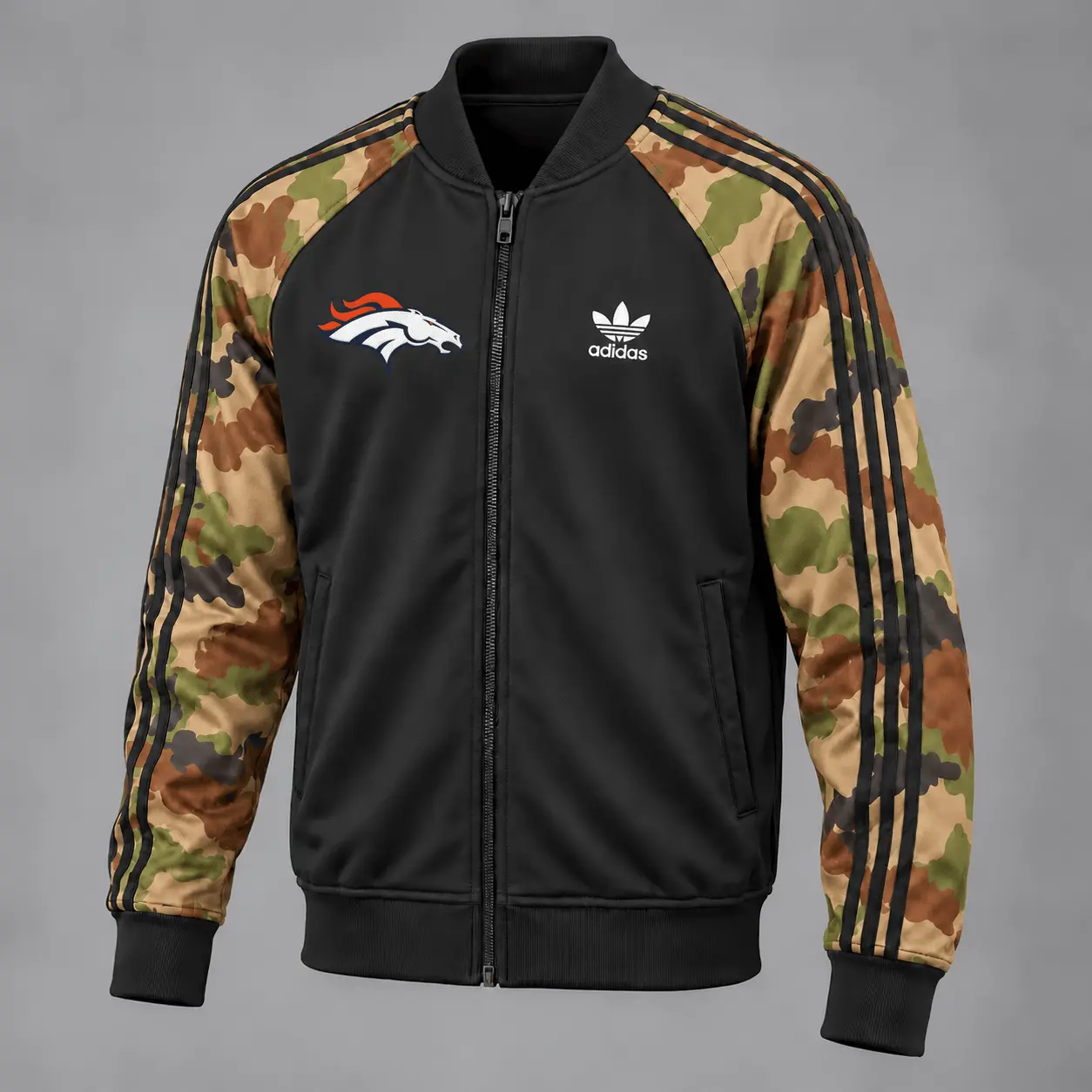 Denver Broncos | Premium NFL Army Camo Baseball Jacket TD